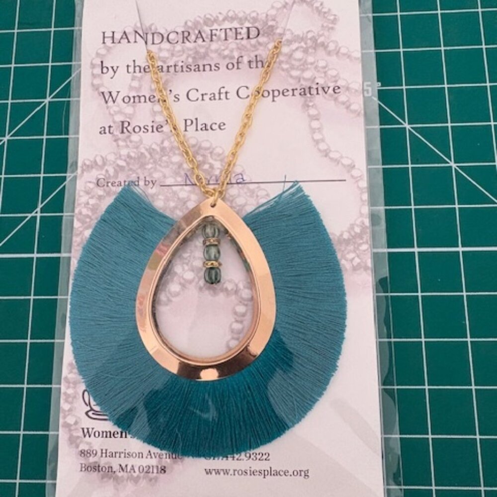NEW- Rosie Place Handcrafted Blue Necklace